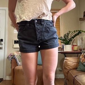 FREE PEOPLE - black jean shorts (size 28)